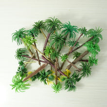 Load image into Gallery viewer, 30 pcs Mixed Miniature Coconut Palm Tree Models Train Railway Accessories Forest Fairy Garden Landscape Terrarium Diorama Craft Supplies
