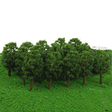 Load image into Gallery viewer, 50 pcs 7cm Miniature Tree Models Train Railway Accessories Forest Fairy Garden Landscape Terrarium Diorama Craft Supplies