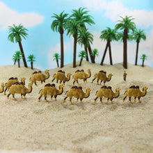 Load image into Gallery viewer, 12 pcs Miniature Bactrian Camel Wild Animal 1:87 Figures HO Scale Models Landscape Garden Scenery Layout Scene Accessories Diorama Supplies