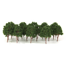 Load image into Gallery viewer, 20 pcs 7.5cm Miniature Green Tree Models N Scale Train Railway Accessories Forest Fairy Garden Landscape Terrarium Diorama Craft Supplies