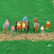 Load image into Gallery viewer, 100Pcs 1:100/150/200/HO/N Scale Model Miniature Train Passenger People Painted Figures Layout Scence Accessories Diorama Supplies
