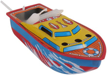 Load image into Gallery viewer, MF418 Colorful Pop Pop Steam Boat Retro Clockwork Wind Up Tin Toy Collectible