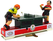 Load image into Gallery viewer, MS358 Ping Pong Table Tennis Retro Clockwork Wind Up Tin Toy Collectible