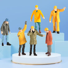 Load image into Gallery viewer, 6 pcs Miniature Construction Engineer Worker People Figure 1:50 Models Landscape Building Scenery Layout Scene Accessories Diorama Supplies