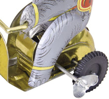 Load image into Gallery viewer, Vintage Elephant on Bike Ball & Tassels Spin 26cm Retro Clockwork Wind Up Tin Toy Collectible