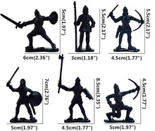 Load image into Gallery viewer, 60 pcs Classic Medieval Warfare Knights Middle Ages Warriors Plastic Toy Soldiers Figures Set