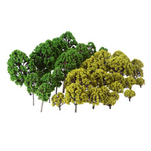 Load image into Gallery viewer, 40 pcs Miniature Mixed Green Trees Models HO N Z Scale Train Railway Accessories Forest Fairy Garden Landscape Terrarium Diorama Craft Supplies