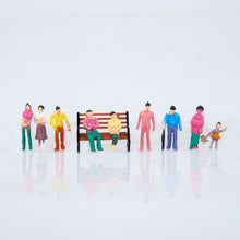 Load image into Gallery viewer, 100Pcs 1:100/150/200/HO/N Scale Model Miniature Train Passenger People Painted Figures Layout Scence Accessories Diorama Supplies