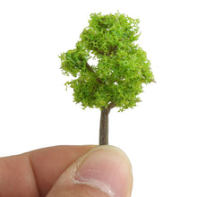 Load image into Gallery viewer, 20 pcs Miniature Light Green Trees Models Train Railway Accessories Forest Fairy Garden Landscape Terrarium Diorama Craft Supplies