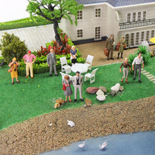 Load image into Gallery viewer, 30pcs Miniature People Models 1:43 Scale, O Scale Standing Figures, Model Railway Diorama Supplies