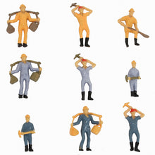Load image into Gallery viewer, 15pcs Miniature Railway Worker Figures 1:50 Scale for Diorama Scenery Craft Supplies