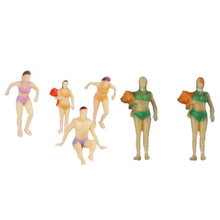 Load image into Gallery viewer, Miniature Swimming People Figures 20pcs 1:75 Scale Beach Pool Diorama Scene Craft Supplies
