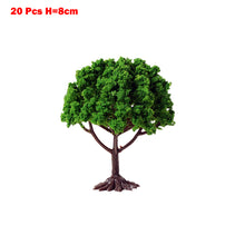 Load image into Gallery viewer, 20 pcs 8cm Miniature Tree HO OO Scale Models Train Railway Accessories Forest Fairy Garden Landscape Terrarium Diorama Craft Supplies