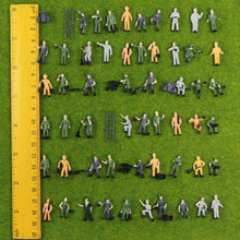 Load image into Gallery viewer, 50 pcs Miniature Engineer Worker Bucket Ladder People 1:87 Figures HO Scale Models Train Railway Scene Accessories Diorama Supplies