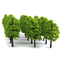 Load image into Gallery viewer, 40 pcs Miniature Green Tree Models HO Z Sacle Train Railway Accessories Forest Fairy Garden Landscape Terrarium Diorama Craft Supplies