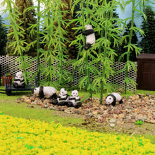Load image into Gallery viewer, 12 pcs Miniature Giant Panda Wild Animal 1:87 Figures HO Scale Models Landscape Garden Scenery Layout Scene Accessories Diorama Supplies