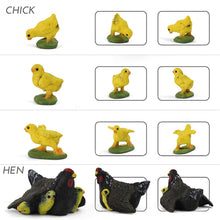 Load image into Gallery viewer, 16 pcs Miniature Chicken Chick Animal 1:43 Figures O Scale Models Toys Landscape Garden Scenery Layout Scene Accessories Diorama Supplies