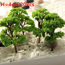 Load image into Gallery viewer, 20 pcs 4cm Miniature Tree Models Train Railway Accessories Forest Fairy Garden Landscape Terrarium Diorama Craft Supplies