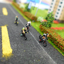 Load image into Gallery viewer, 12 pcs Miniature Bike Bicycle Racing 1:87 Figure HO Scale Model Landscape Building Scenery Train Railway Layout Scene Accessories Diorama Supplies