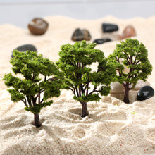 Load image into Gallery viewer, 10pcs 11cm 9cm Miniature Green Tree Models Train Railway Accessories Forest Fairy Garden Landscape Terrarium Diorama Craft Supplies