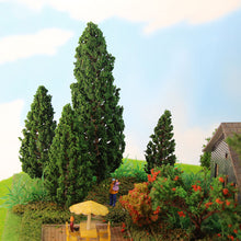 Load image into Gallery viewer, 52 pcs Miniature Green Pine Trees O HO TT N Scale Models Train Railway Accessories Forest Garden Landscape Diorama Craft Supplies