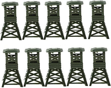 Load image into Gallery viewer, 10 pcs Classic WWII Military Watch Tower Models Plastic Toy Soldier Army Men Accessories
