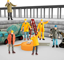 Load image into Gallery viewer, 6 pcs Miniature Construction Engineer Worker People Figure 1:50 Models Landscape Building Scenery Layout Scene Accessories Diorama Supplies