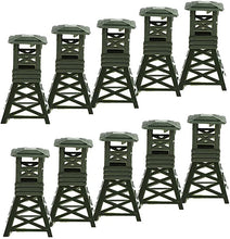 Load image into Gallery viewer, 10 pcs Classic WWII Military Watch Tower Models Plastic Toy Soldier Army Men Accessories