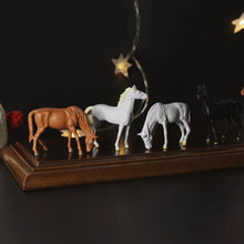 Load image into Gallery viewer, 12pcs Miniature Horse Figures, 1:43 O Scale Model Train Diorama Craft Supplies