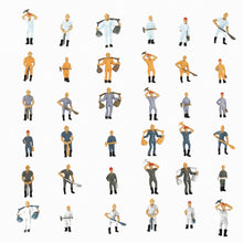 Load image into Gallery viewer, 25 pcs Miniature Train Railway Worker People 1:50 Figure Model Toy Landscape Building Scenery Accessories Diorama Supplies