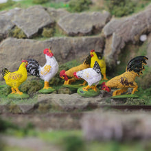 Load image into Gallery viewer, 16 pcs Miniature Chicken Chick Animal 1:43 Figures O Scale Models Toys Landscape Garden Scenery Layout Scene Accessories Diorama Supplies