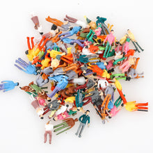 Load image into Gallery viewer, 100Pcs 1:100/150/200/HO/N Scale Model Miniature Train Passenger People Painted Figures Layout Scence Accessories Diorama Supplies