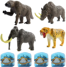 Load image into Gallery viewer, Set of 4 Ice Age Animal 4D 3D Puzzle Realistic Model DIY Educational Toy