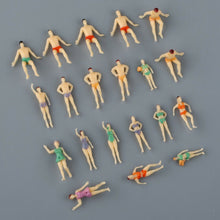 Load image into Gallery viewer, Miniature Swimming People Figures 20pcs 1:75 Scale Beach Pool Diorama Scene Craft Supplies