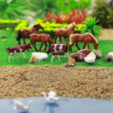 Load image into Gallery viewer, 36 pcs Miniature Shepherd Horse Dairy Cow Animal Figures 1:87 Scale Models Toys Landscape Garden Layout Scene Accessories Diorama Supplies