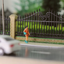 Load image into Gallery viewer, 100pcs Miniature Standing Passenger People Man Woman Child 1:87 Figure HO TT Scale Models Train Railway Scene Accessories Diorama Supplies