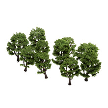 Load image into Gallery viewer, 10pcs 11cm 9cm Miniature Green Tree Models Train Railway Accessories Forest Fairy Garden Landscape Terrarium Diorama Craft Supplies