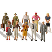 Load image into Gallery viewer, 20 pcs Miniature Standing People Passenger Tourists 1:43 Figures O Scale Models Train Railway Scene Accessories Diorama Supplies