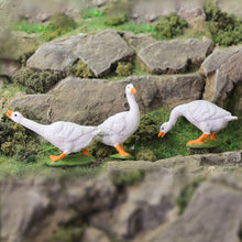 Load image into Gallery viewer, Miniature Duck & Goose Figures 1:43 O Scale Farm Animals for Model Railway Dioramas (14pcs)