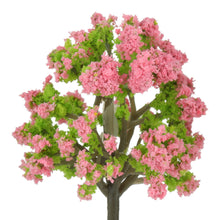 Load image into Gallery viewer, 10 pcs Miniature Pink Flowering Trees Models Train Railway Accessories Forest Fairy Garden Landscape Terrarium Diorama Craft Supplies