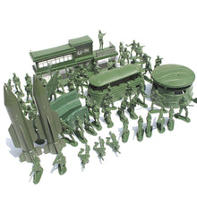 Load image into Gallery viewer, 56 pcs Classic WWII Military Missile Base Model Toy Soldier Green 5cm Figure Army Men Playset