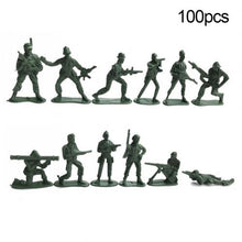 Load image into Gallery viewer, 100 pcs Classic WWII Military Plastic Toy Soldiers Army Men 5cm Figures (Choose Color)