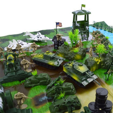 Load image into Gallery viewer, 90 pcs Classic WWII Military Soldier Force Playset Plastic Toy Soldier Army Men 5cm Figures & Accessories