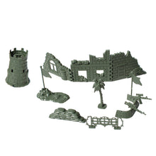 Load image into Gallery viewer, Classic WWII Military Wall Blockhouse Turret Tower Sandbags Plastic Toy Soldier Army Men Accessories