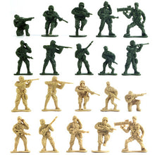 Load image into Gallery viewer, 100 pcs Classic WWII Military Plastic Toy Soldiers Army Men 5cm Figures 10 Poses (Choose Color)