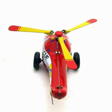 Load image into Gallery viewer, MS653 Vintage Mini Rescue Helicopter Retro Clockwork Wind Up Tin Toy Collectible