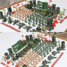 Load image into Gallery viewer, 122 pcs Classic WWII Military Playset Plastic Toy Soldier Army Men 6cm Figures & Accessories