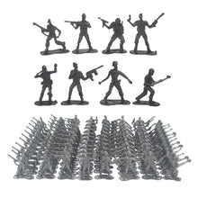 Load image into Gallery viewer, 100 pcs Classic WWII Military Plastic Toy Soldiers Army Men 4cm Figures 8 Poses (Choose Color)