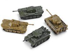 Load image into Gallery viewer, 4 pcs WWII Military Germany Panther Tiger Tank 4D Finished Model Toy 1:144 Scale