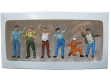 Load image into Gallery viewer, 6 pcs Miniature Construction Worker People Figure 1:50 Models Landscape Building Scenery Layout Scene Accessories Diorama Supplies